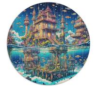 Puzzle Château 1000 Pièces pour Adultes Enfants Jeu ÉduChatif Puzzles Château sous-Marin Terrestre Idée Cadeau Home Decor 1000pcs (67.5x67.5cm)