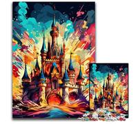 Puzzle Château Coloré 1000 pièces pour Adultes, Puzzle en Carton, Casse-tête Stimulant pour Adolescents, soirée de Jeux en Famille Amusante 26x38cm / 10,23x14,96 Pouces