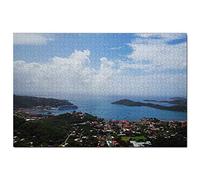 Puzzle Château de Barbe Noire Charlotte Amalie Saint-Thomas Îles Vierges américaines 500 pièces Jeu d'art Souvenir de Voyage 52 x 38 cm