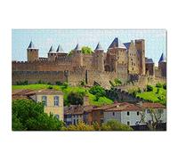 Puzzle Château de Carcassonne, France, 100 pièces, Jeu, œuvre d'art, Souvenir de Voyage, 45,5 x 35,5 cm