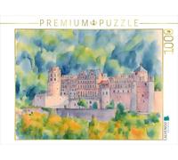 CALVENDO Puzzle Château de Heidelberg | 1000 pièces Taille de la Pose 64 x 48 cm Puzzle Photo pour des Heures heureuses