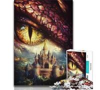 Puzzle Château de l'Œil du Dragon 1000 pièces pour Adultes et Adolescents, Aide Le Cerveau à exercer des Jouets addictifs pour cultiver la Patience et l'interaction Parent-Enfant 50x75cm