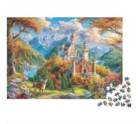 Puzzle Château de Neuschwanstein 1000 Pièces pour Adolescents Et Enfants - Difficile Puzzles Jeu De Patience en Famille 38x26cm/1000pcs