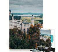 Puzzle Château de Neuschwanstein 1000 pièces pour Adolescents, Jeu de réflexion, Moment de Partage en Famille, Art et Assemblage, Cadeau créatif (38x26cm)