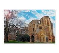 Puzzle Château de Newark, Angleterre, Newark-on-Trent, 100 pièces, pour Adultes, Souvenir de Voyage, 45,5 x 35,5 cm