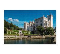 Puzzle Château de Trieste, Italie, 200 pièces, Jeu, œuvre d'art, Souvenir de Voyage, 35 x 25 cm