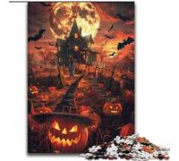 Puzzle Château d'halloween 1000 pièces pour Adultes, Jeux en Famille, activités Amusantes à la Maison, Cadeau d'anniversaire, Cadeaux de Voyage 26x38cm