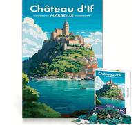 Puzzle Château d'If Marseille pour Adultes,1000 pièces,réflexion Claire,détente,Bords précis,Cadeau attentionné (50x75cm)