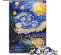 Puzzle Château du Ciel Nocturne pour Adultes, Convient aux 14 Ans et Plus Décoration Murale Cadeau d'anniversaire de Noël (26x38cm)