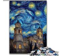 Puzzle Château du Ciel Nocturne pour Adultes et Adolescents, Jeux Éducatifs Classiques, Belle Décoration (26x38cm)
