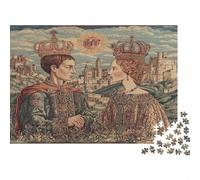 Puzzle Château et Paysage de Montagne pour Adultes,70x50cm/1000pcs,Jeu Éducatif,décoration De La Maison,Figures royales