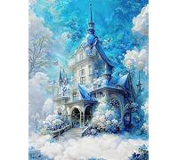 Puzzle Château Fantastique de 90 Pièces pour Adultes, Puzzles 90 pièces Adultes, Jigsaw Puzzle d'art pour Défi, Puzzles Coloré à Faire soi-même pour la Décoration de la Maison