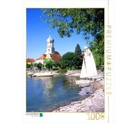 Puzzle · Château Fort entouré d'eau au Bord du lac de Constance | 1000 pièces · Format assemblé 64 × 48 cm · CALVENDO Puzzle