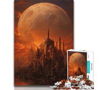 Puzzle Château Sombre pour Adolescents, avec pièces de Formes aléatoires entièrement emboîtables, pour Les Enfants de 14 Ans et Plus, 26x38cm