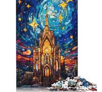 Puzzle Châteaux Colorés, Images Personnalisables, Puzzle en Carton 100% Recyclé pour Adultes et Ados, Cadeau Unique, 1000 Pièces (75x50cm)