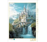 Puzzle · châteaux de Contes de fées | Magnifique château avec une cascade · 1000 pièces · Format assemblé 64 × 48 cm · CALVENDO Puzzle