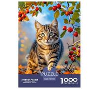 Puzzle Chaton American Shorthair Tabby 1000 Pièces pour Adultes Et Enfants, Jeu-éducatif, Casse-tête Forêt, Home Decor, Cadeau Enfant 70x50cm/1000pcs