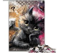 Puzzle Chaton Diable 1000 pièces pour Adolescents, Un défi Difficile à relever pour Toute la Famille (26x38cm)