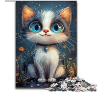 Puzzle Chaton Mignon 1000 Pièces pour Adultes et Adolescents, Aide Le Cerveau à Exercer, Jouets Addictifs pour Cultiver la Patience, Décoration Parfaite (50x75cm)