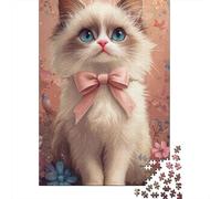 Puzzle Chaton Mignon, Images Personnalisables, Puzzle en Carton 100% Recyclé pour Enfants et Adultes à partir de 12 Ans, Cadeau de Noël Unique, 1000 Pièces (75x50cm)