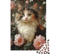 Puzzle Chaton Mignon, Puzzle en Carton de Qualité Supérieure, Stimulant et Émotionnel, pour Adultes, Cadeau de Noël, 1000 Pièces (75x50cm)