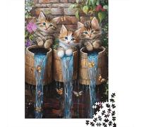 Puzzle Chaton Mignon, Puzzle en Carton de Qualité Supérieure, Stimulant et Émotionnel, pour Adultes, Cadeau de Noël, 1000 Pièces (75x50cm)