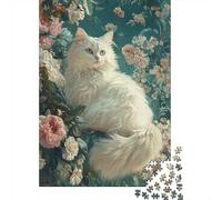 Puzzle Chaton Mignon, rectangulaire, en Carton 100% recyclé, pour Adultes et Enfants, Cadeaux de Noël, 1 000 pièces (75 x 50 cm)