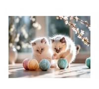 Puzzle · Chatons Birmans - des Pattes de Velours en Pleine frénésie de Jeux | De mignons chatons découvrent des pelotes de laine · 1000 pièces · Format assemblé 64 × 48 cm · CALVENDO Puzzle