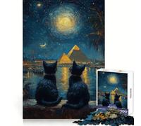 Puzzle Chats par The Pyramids pour Adolescents,1000 pièces,Exercice de logique,évasion sereine,Bords Nets,Joli Cadeau (50x75cm)