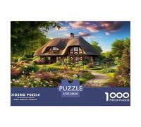 Puzzle Chaumière Rustique Composé De 1000 Pièces pour Adultes, Scène de chaumière de Conte de fées Un Jeu De Dexérité Très Difficile Puzzle Éducatif Et Stimulant 38x26cm/1000pcs