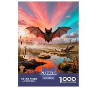 Puzzle Chauve-Souris 1000 Pièces pour Adultes Et Enfants, Plaisir Partagé en Famille, Jeu Éducatif, Puzzles Marais Humide, Home Decor, Cadeau Famille 52x38cm/1000pcs