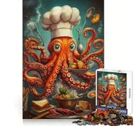 Puzzle Chef Poulpe pour Adolescents 1000 pièces Jeu Intelligent à Partager en Famille Motif à Assembler Choix du Père Noël (38x26cm)