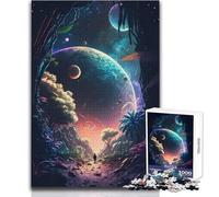 Puzzle Chemin de la Forêt Cosmique 1000 pièces pour Adolescents - Jeu éducatif pour développer la motricité Fine pour Les Occasions spéciales - Dimensions:38x52cm
