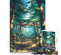 Puzzle Chemin de la Forêt du Sanctuaire pour Adolescents 1000 pièces Jeu de logique Amusant à l'intérieur Pièce de Collection Artistique aux Bords précis 38x52cm