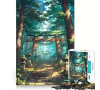Puzzle Chemin de la Forêt du Sanctuaire pour Adultes, 1000 pièces, Jeu d'exercice Mental, Amusant à Partager, découpe de précision, Cadeau Unique 38x26cm