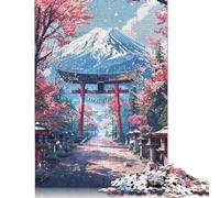 Puzzle « Chemin sacré des cerisiers en Fleurs vers Le Mont Fuji » pour Adultes (1000 pièces), 38 x 26 cm, idéal pour Les Enfants.