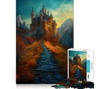 Puzzle Chemin vers Le château 1000 pièces pour Adultes, Jeu de réflexion et de Concentration, Loisirs à Domicile, pour Les vœux du Père Noël (38x52cm)