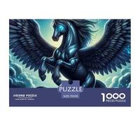 Puzzle Cheval 1000 pièces en Papier recyclé - Pégase, Ciel étoilé, Jeu Stimulant, décoration Murale, idée Cadeau, 70x50 cm