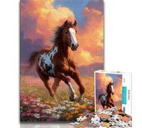 Puzzle Cheval au Coureur 1000 Pièces pour Adultes, Cadeau pour Passer du Temps à la Maison, Chaque Pièce Est Unique - Jeu Familial Amusant et Défi (38x26cm)