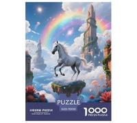 Puzzle Cheval Blanc 1000 Pièces pour Adultes Et Enfants, Jeu-éducatif, Puzzle Château Flottant, Décoration Intérieure, Cadeau Famille 70x50cm/1000pcs