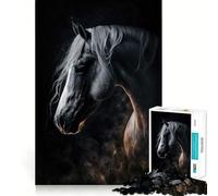 Puzzle Cheval Blanc Triste pour Adultes 1000 Pièces Améliore la Mémoire Détend l'esprit Pièce de Collection Sharp Edge (38x26cm)