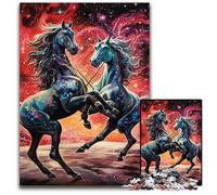 Puzzle Cheval Ciel Étoilé 1000 Pièces pour Adultes, Puzzles en Carton pour Adolescents et Loisirs en Famille - Jeu de Casse-Tête DIY, Cadeau 26x38cm/10,23x14,96 Pouces