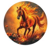 Puzzle Cheval de 1000 pièces - Puzzle Rond pour Adultes et Enfants - Jeu Familial - Convient pour la décoration d'intérieur - Impossible pour Adultes - Défi (67,5 x 67,5 cm)