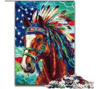 Puzzle Cheval Indien 1000 pièces pour Adultes, Cadeaux, Interaction Parent-Enfant intéressante pour réduire Le Stress (50x75cm)