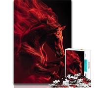 Puzzle Cheval Rouge pour Adultes 1000 Pièces, Anti-Stress, Défi Difficile, Offrez-Le en Cadeau à Toute la Famille 50x75cm