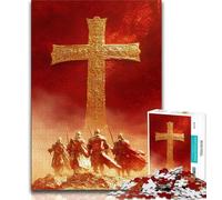 Puzzle Chevalier de l'Armée de Croisade 1000 pièces pour Adultes et Adolescents, Aide Le Cerveau à exercer des Jouets addictifs pour cultiver la Patience, adapté aux Couples (75x50cm)