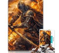 Puzzle Chevalier en Flamme 1000 pièces pour Adultes, Anti-Stress, défi Difficile, renforce l'amour Entre Couples 26x38cm