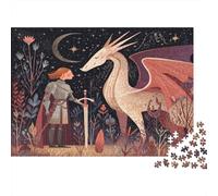 Puzzle Chevalier et Dragon pour Adultes,1000pcs (75x50cm),Jeu ÉduChatif,décoration De La Maison,