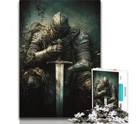 Puzzle Chevalier Magique Médiéval pour Adultes 1000 Pièces, Jeu de Puzzle Défiant, Idéal comme Cadeau pour Toute la Famille (38x26cm)