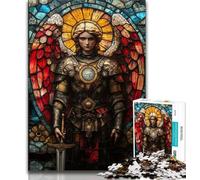 Puzzle Chevalier Majestueux Médiéval 1000 Pièces pour Adultes, Jeu Familial Anti-Stress, Défi Difficile, Cadeaux Secret du Père Noël (38x26cm)